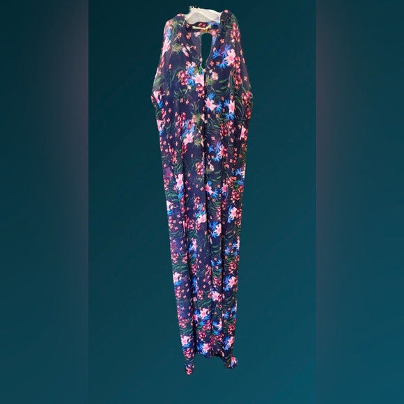 NWT Tara Navy Blue & Mix Floral Mix Colors SzS Dress